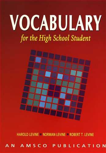 Vocabulary For The High School Student